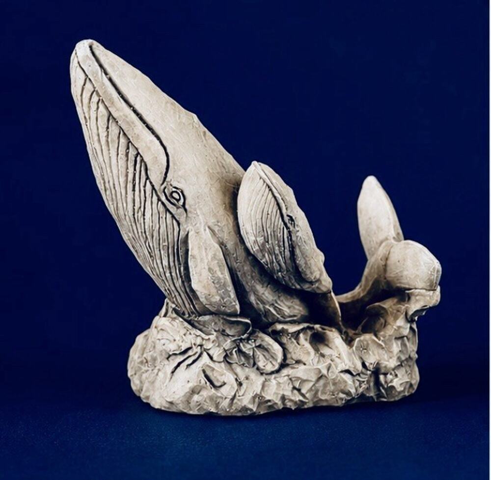Mt St Helens Art Sculptures Hand Crafted Volcanic Ash Blue Whale Mother Baby